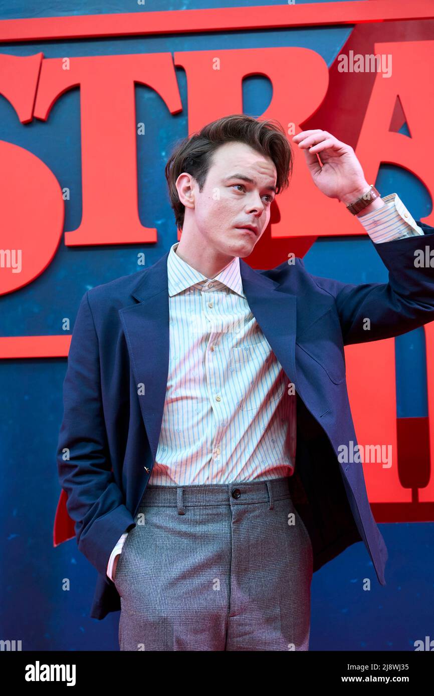 Madrid. Spain. 20220518,  Charlie Heaton attends ‘Stranger Things’ Season 4 Premiere at Callao Cinema on May 18, 2022 in Madrid, Spain Credit: MPG/Alamy Live News Stock Photo
