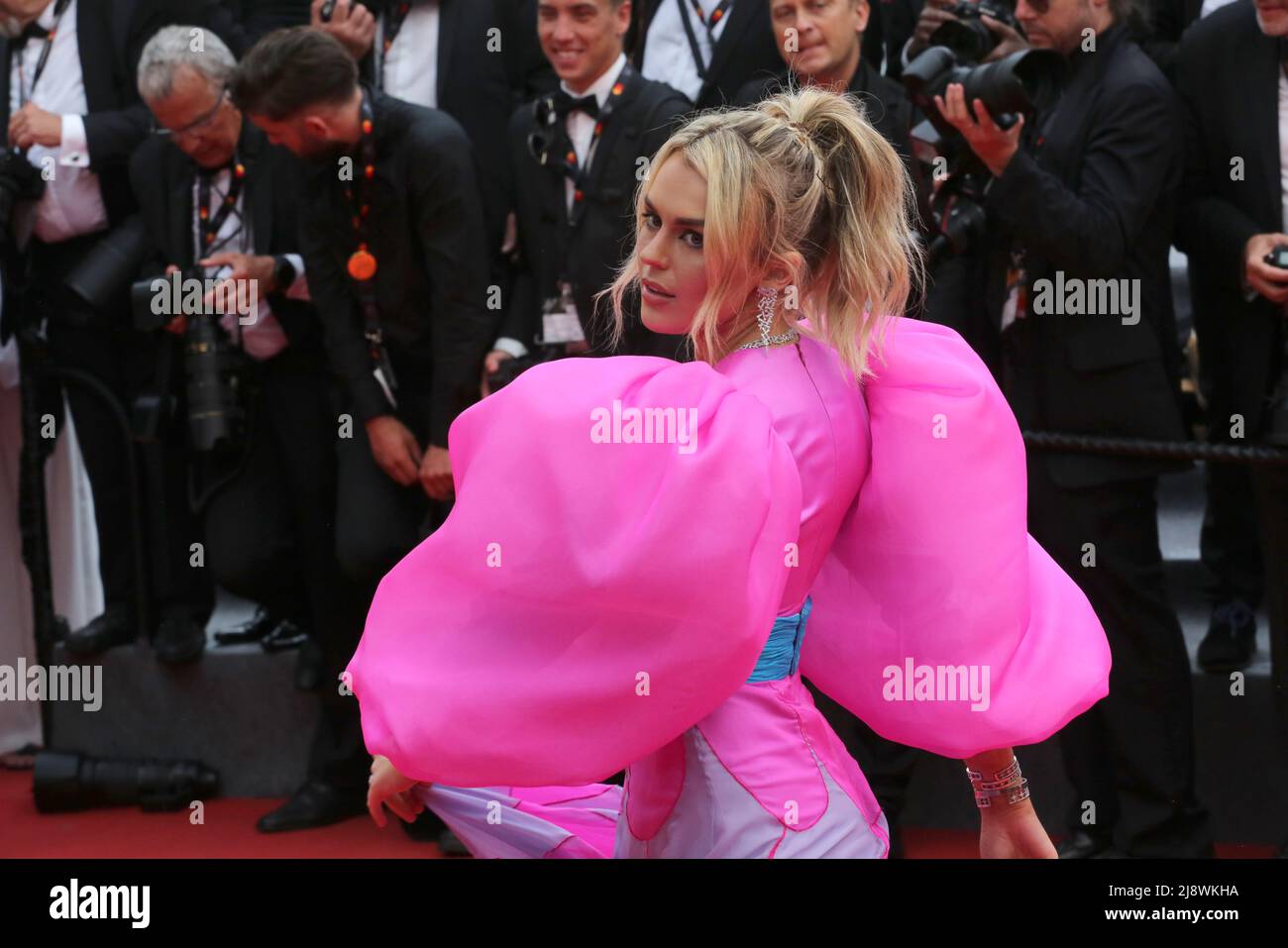 Cannes, France. 18th May, 2022. Tallia Storm arriving on the red carpet