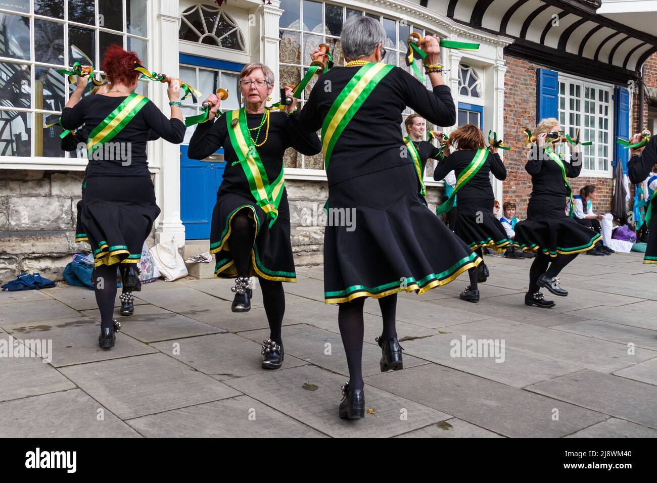 A day of dance in York with various Morris dance teams Stock Photo