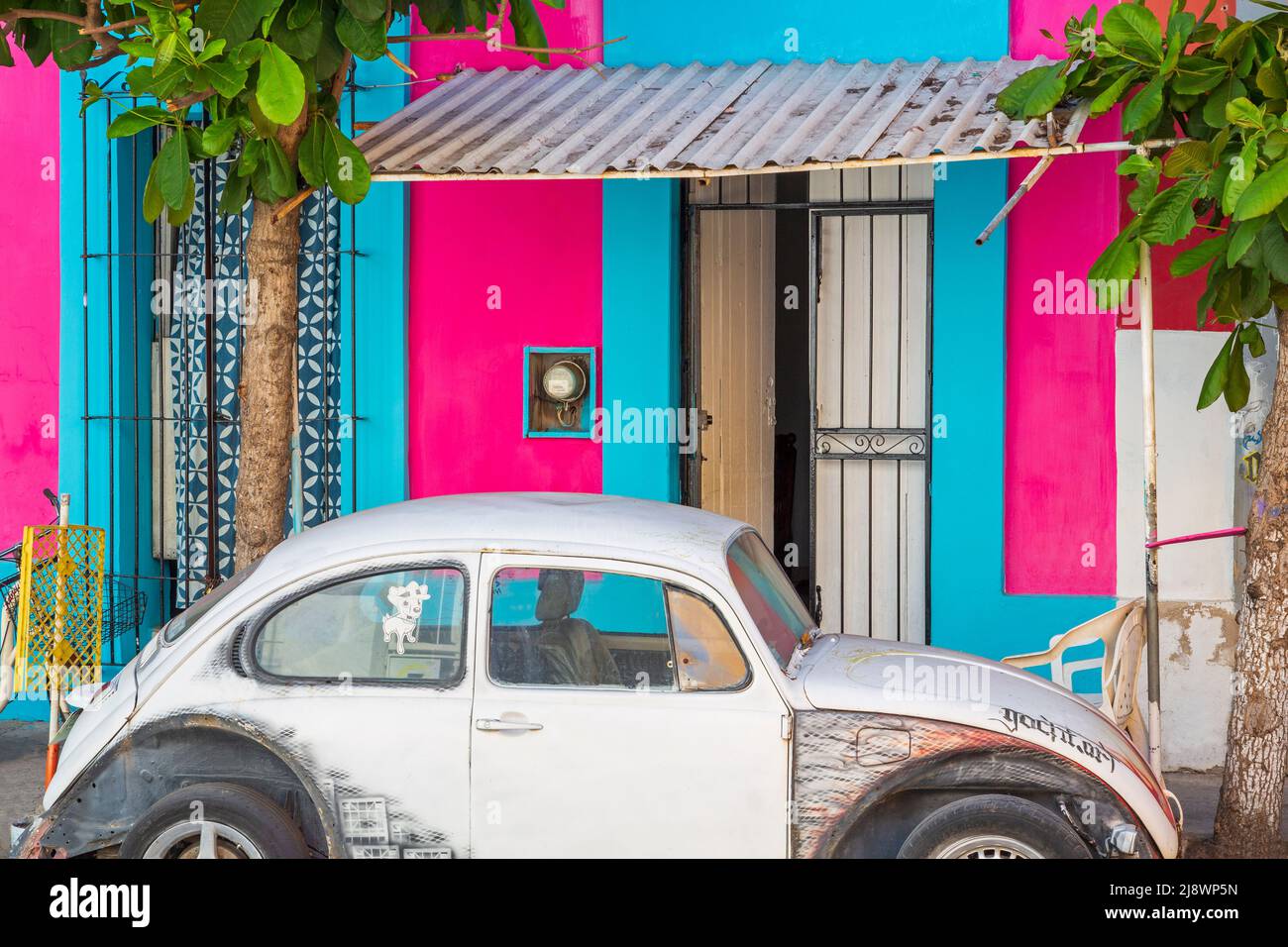 Volkswagon car in Old Town Mazatlan, Sinaloa, Mexico Stock Photo Alamy