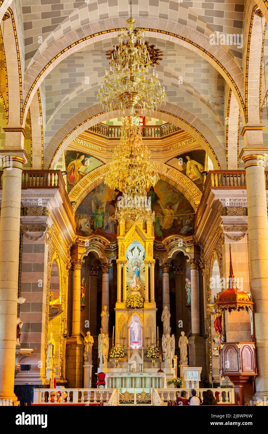 Cathedral Basilica in Old Town Mazatlan, Sinaloa, Mexico Stock Photo