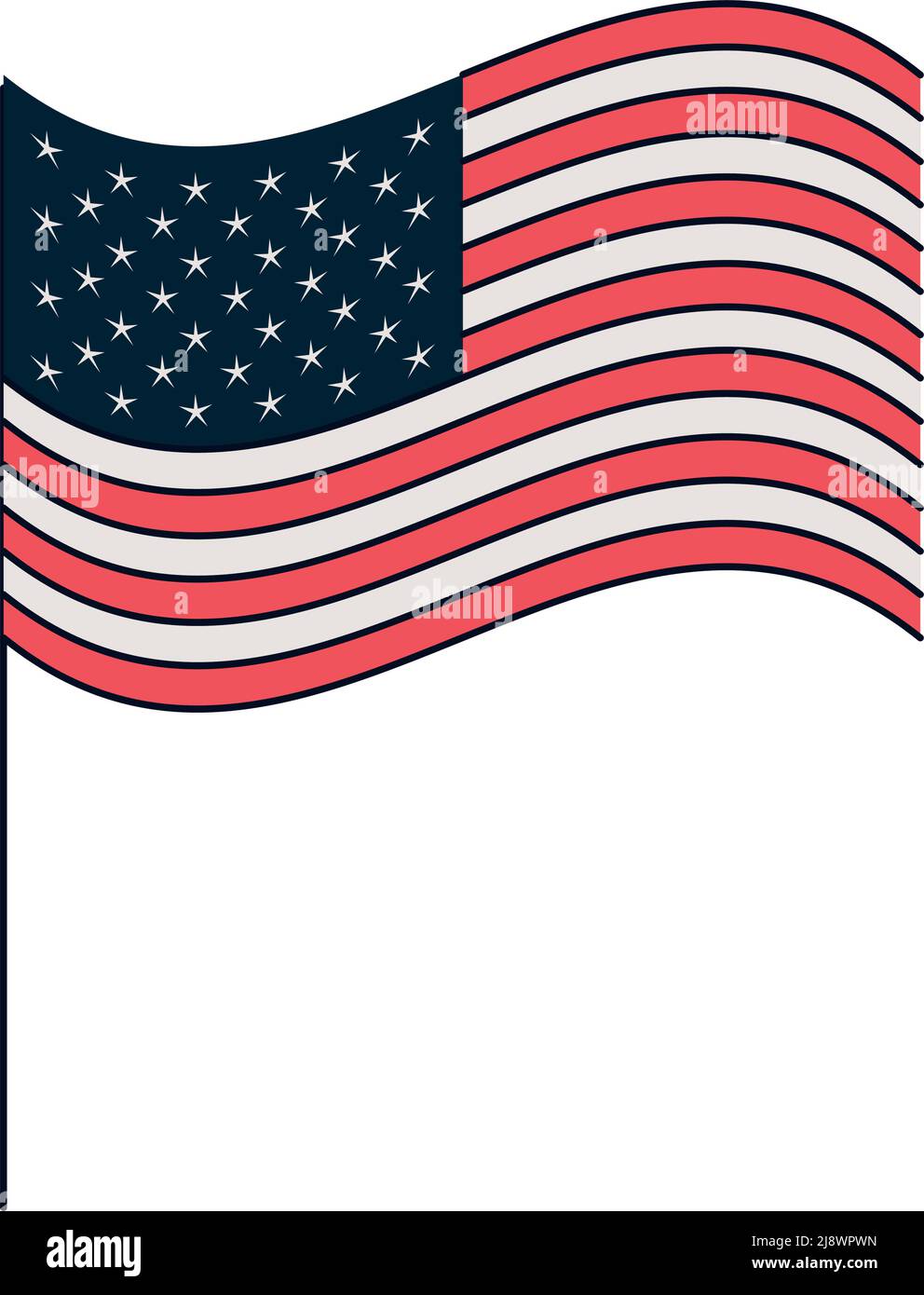 usa flag illustration Stock Vector Image & Art - Alamy