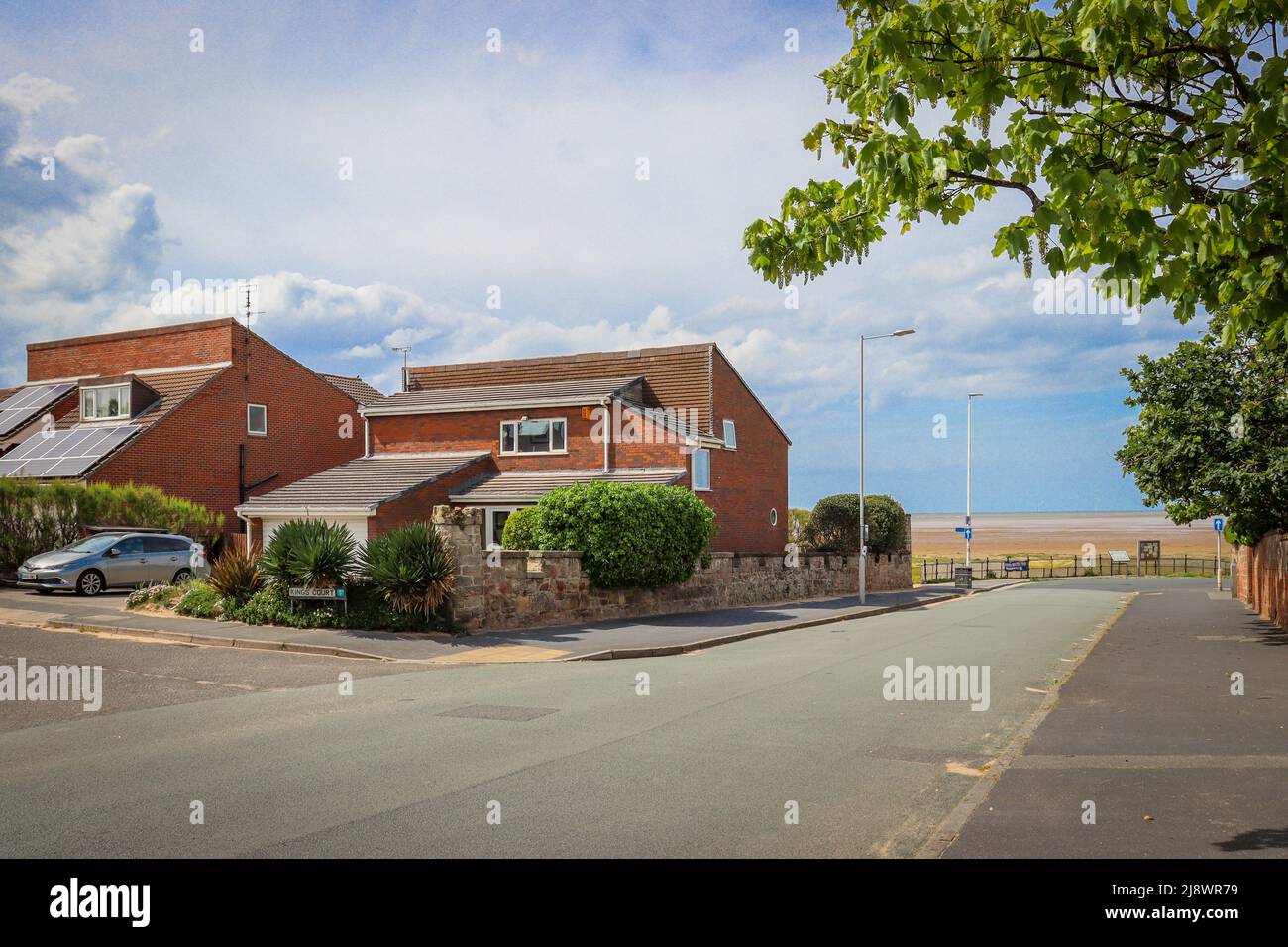 Luxury homes by the seaside, Hoylake, Wirral Stock Photo