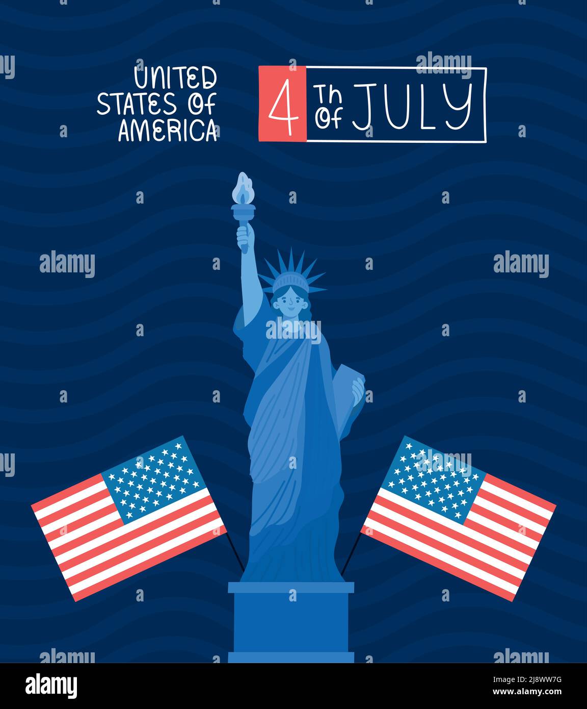 4th of july with liberty statue Stock Vector Image & Art - Alamy