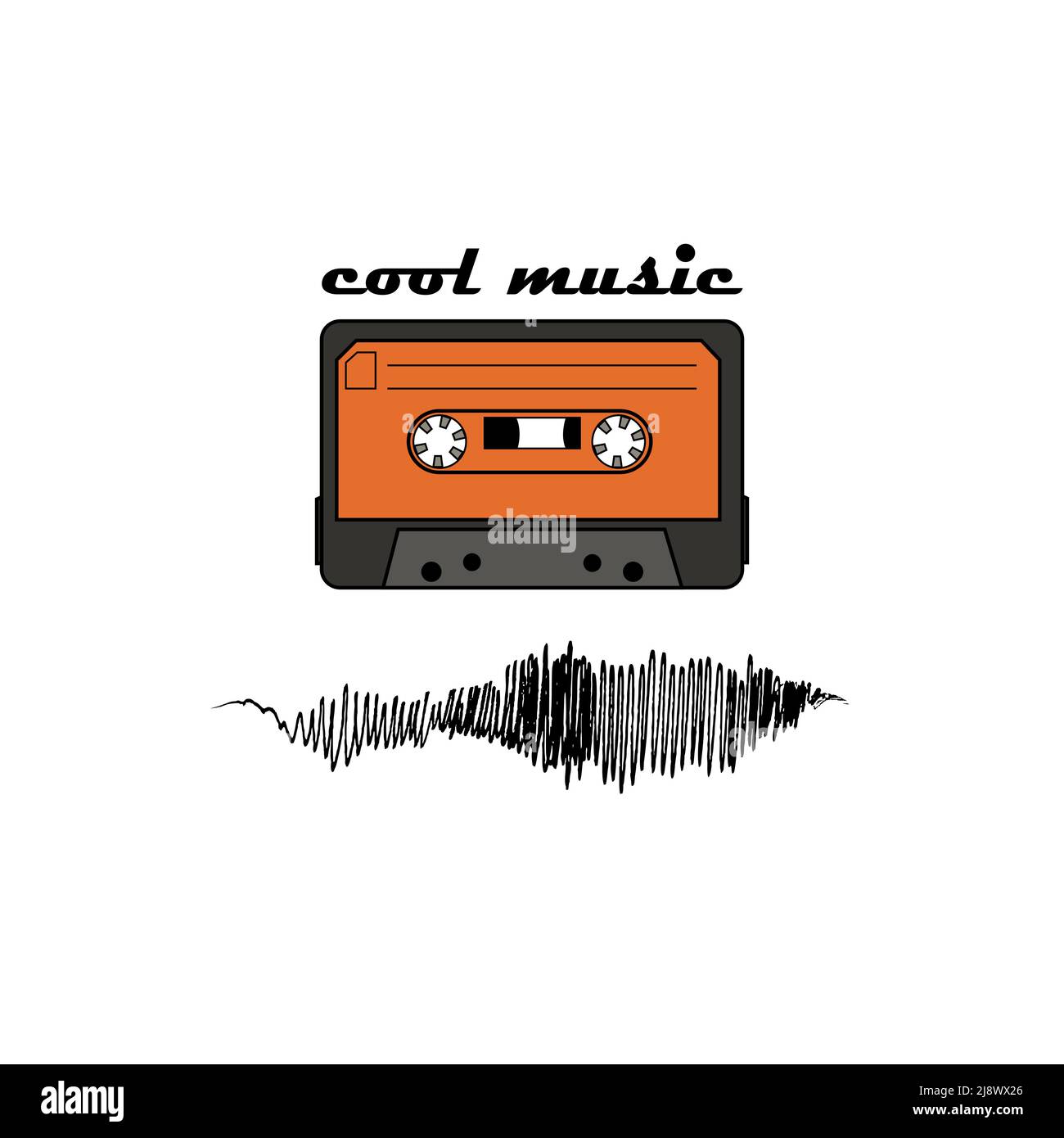 Vintage audio cassette tape design Royalty Free Vector Image