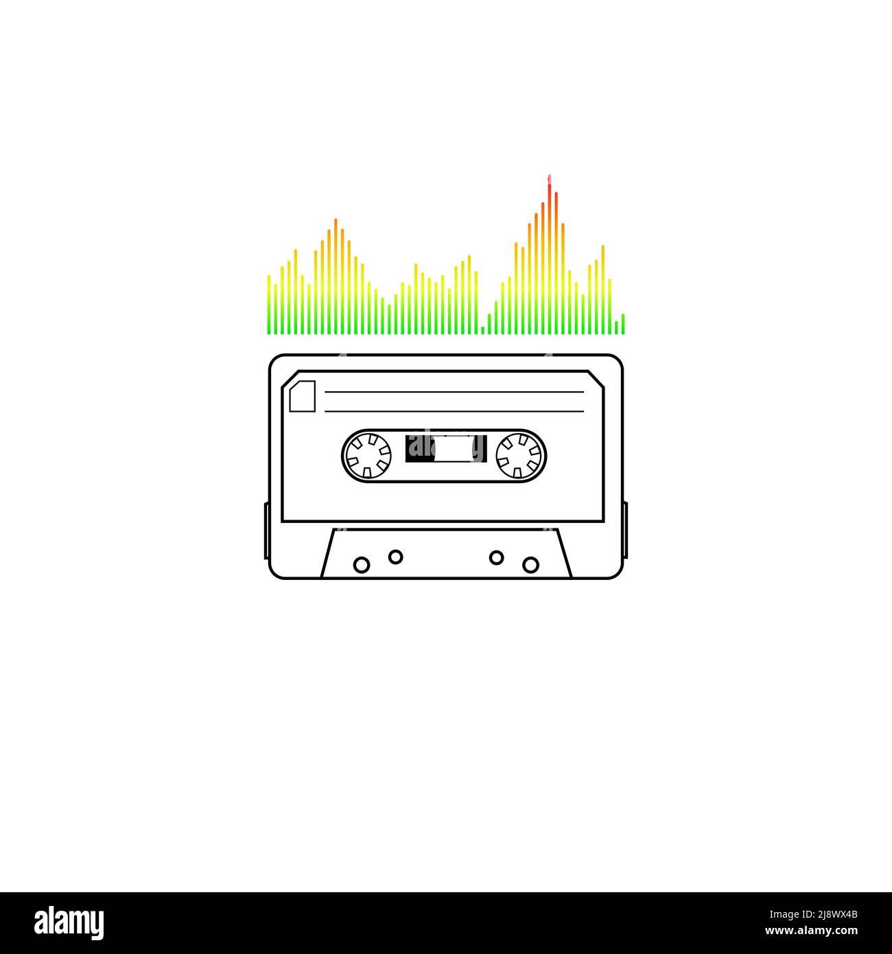 Vector image. Old audio cassette. Soundtrack Stock Vector Image & Art ...