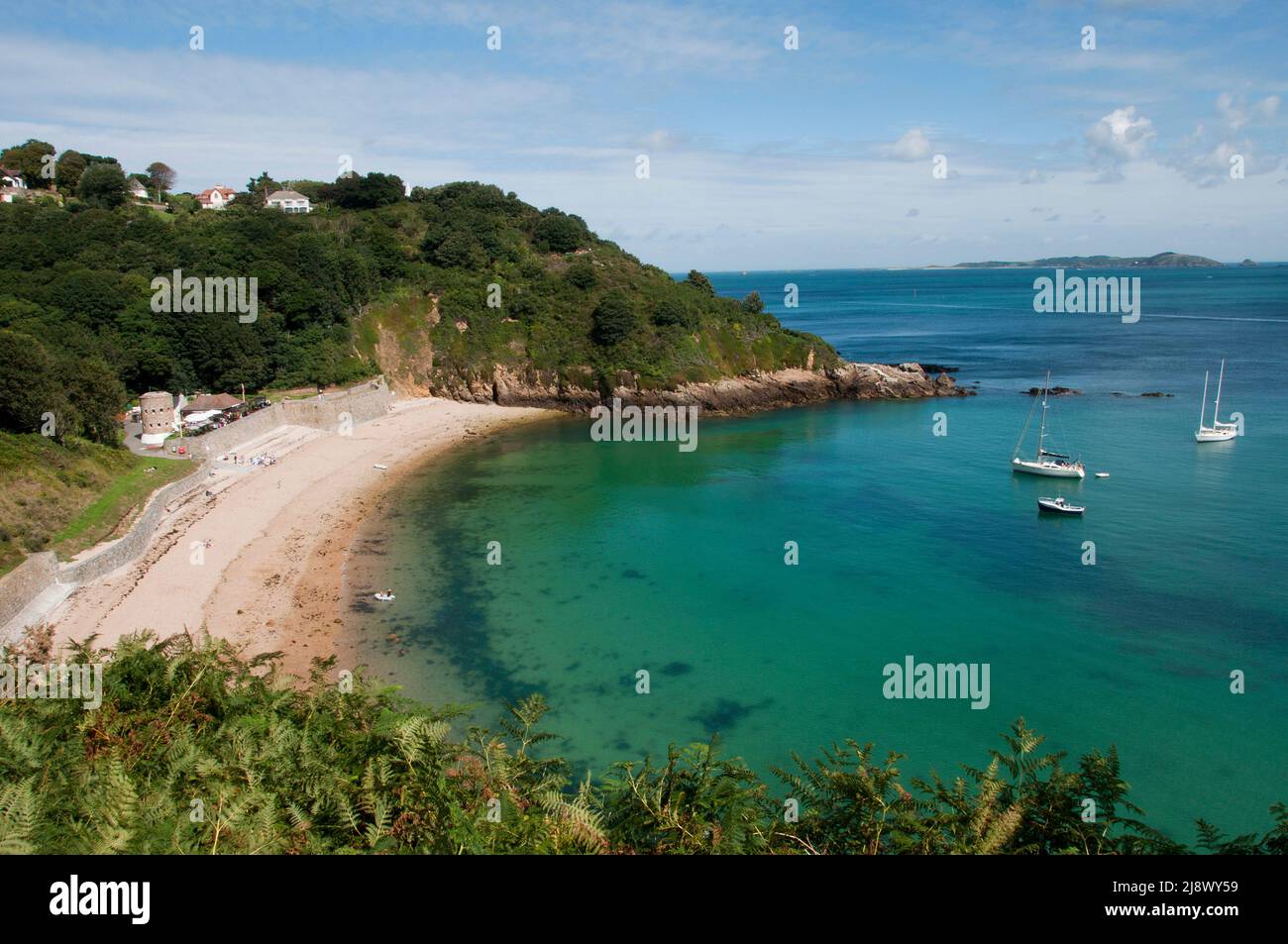 Fermain bay - Guernsey Stock Photo