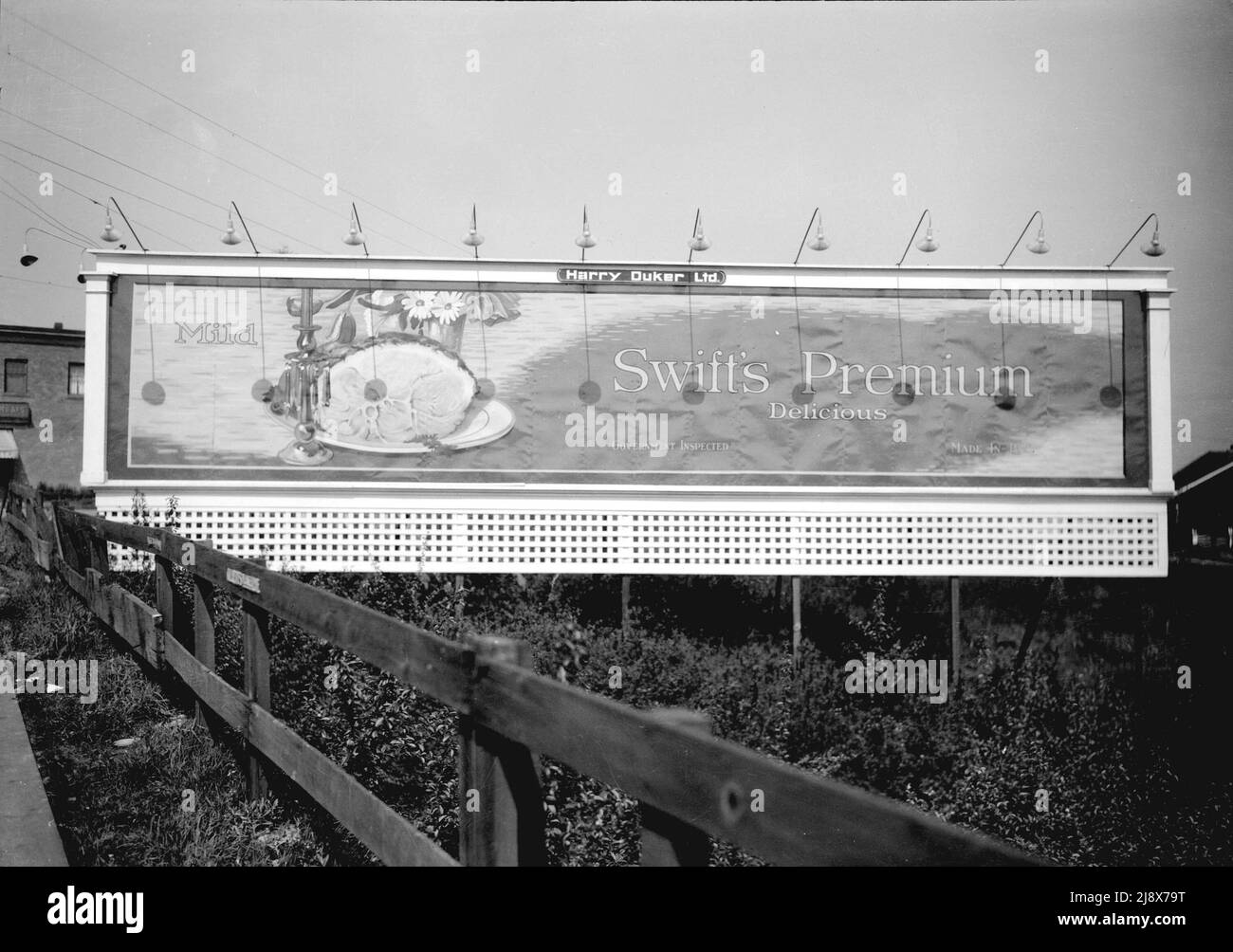 Vancouver Billboard Advertising Swift s Premium Meat Ca 1926 Stock