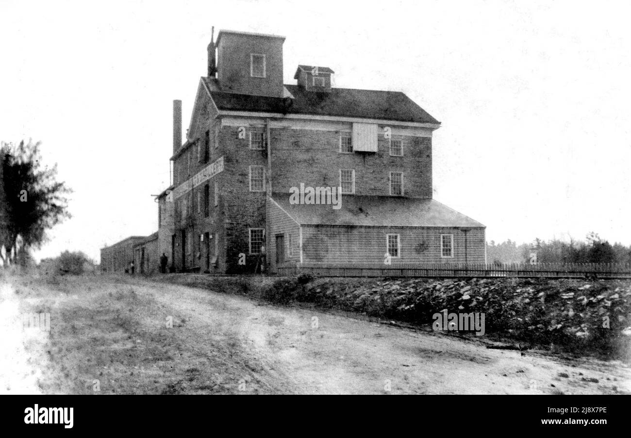 Photograph of Corby's Distillery mill building, Corbyville, Ontario ca