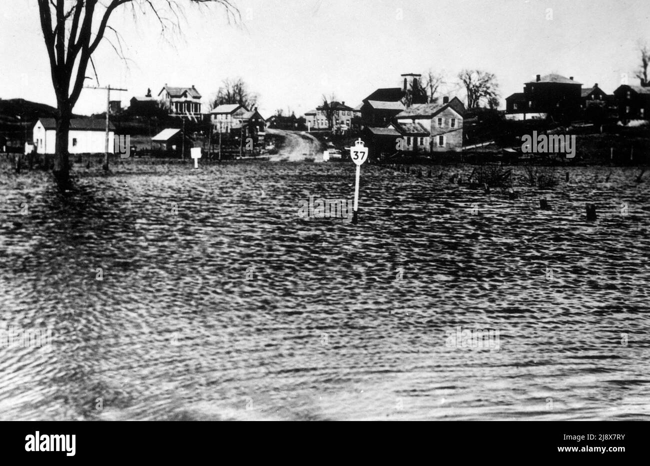 Flood at Actinolite. Ontario ca.  1936 Stock Photo