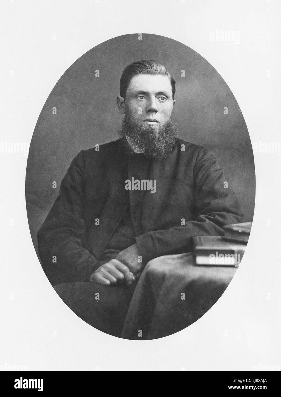 The Rev. William J. Ancient, a hero in the rescue of SS Atlantic passengers, which wrecked off Lower Prospect, Halifax County, Nova Scotia, Canada  ca.  1873 Stock Photo