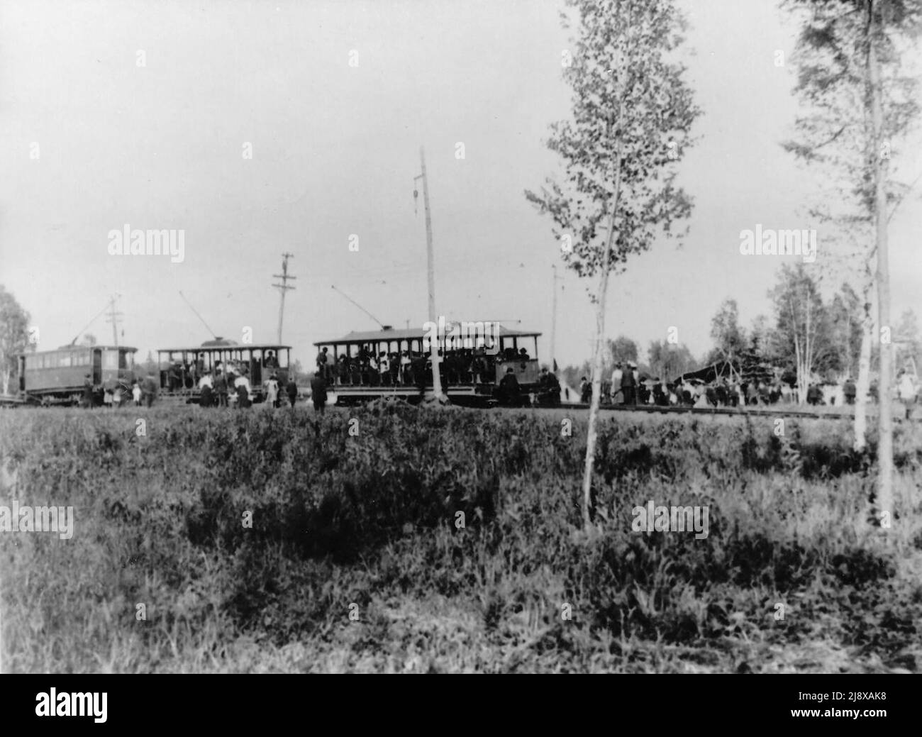 Open air Port Arthur streetcars Stock Photo Alamy