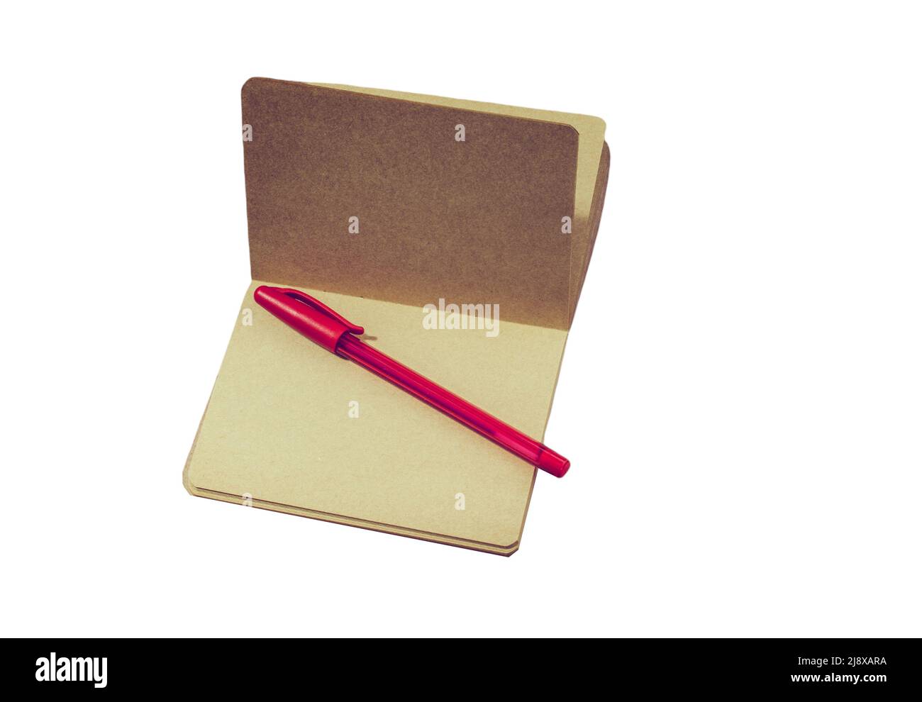 Note book spreadsheet pages. Opened blank note book isolated on white. Stock Photo