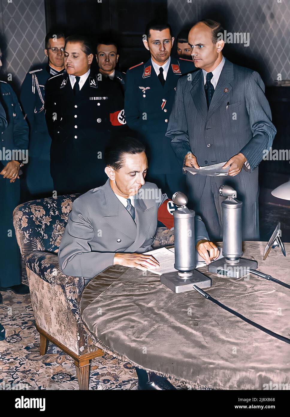 Joseph Goebbels announces to the world the startling news that German, Finnish and Romanian forces were launching an attack on the Soviet Union. Stock Photo