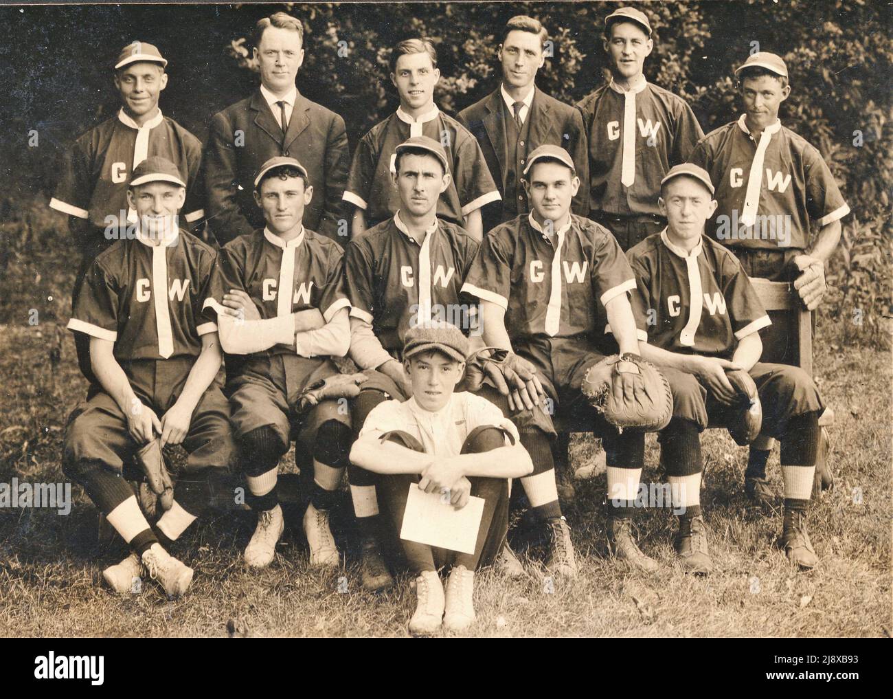 Original Caption Glen Williams, Ontario baseball team, 1912 1913