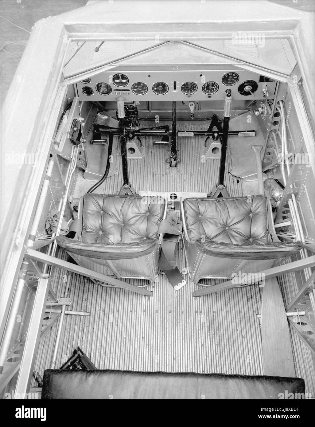 Boeing Aircraft Co. of Canada, Totem flying boat CF-ARF cockpit  ca.  1932 Stock Photo
