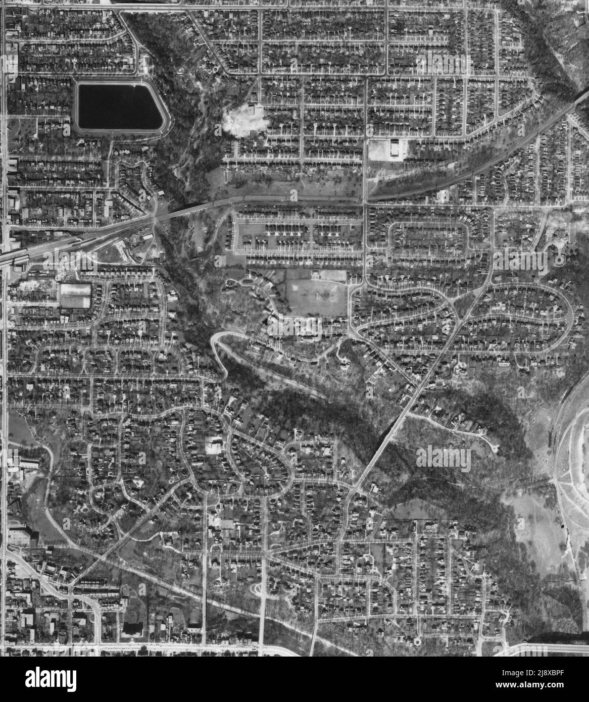 Aerial Photograph of Rosedale including parts of Yorkville and Midtown