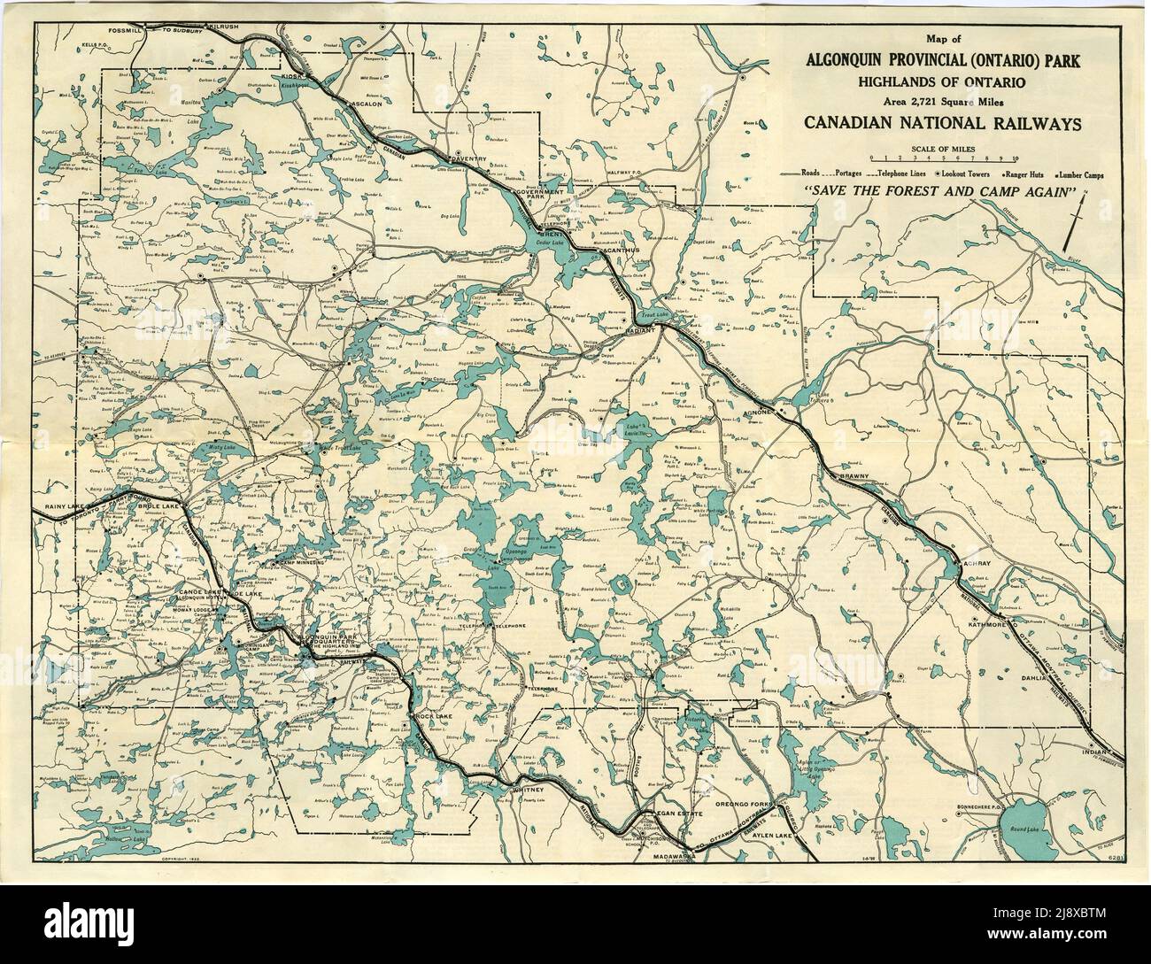 Map of algonquin provincial park hires stock photography and images