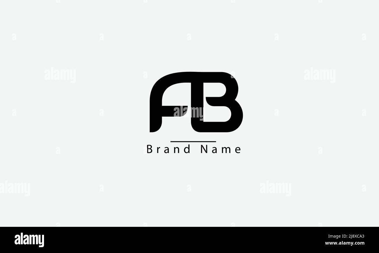 Alphabet letters Initials Monogram logo AB BA A B Stock Vector