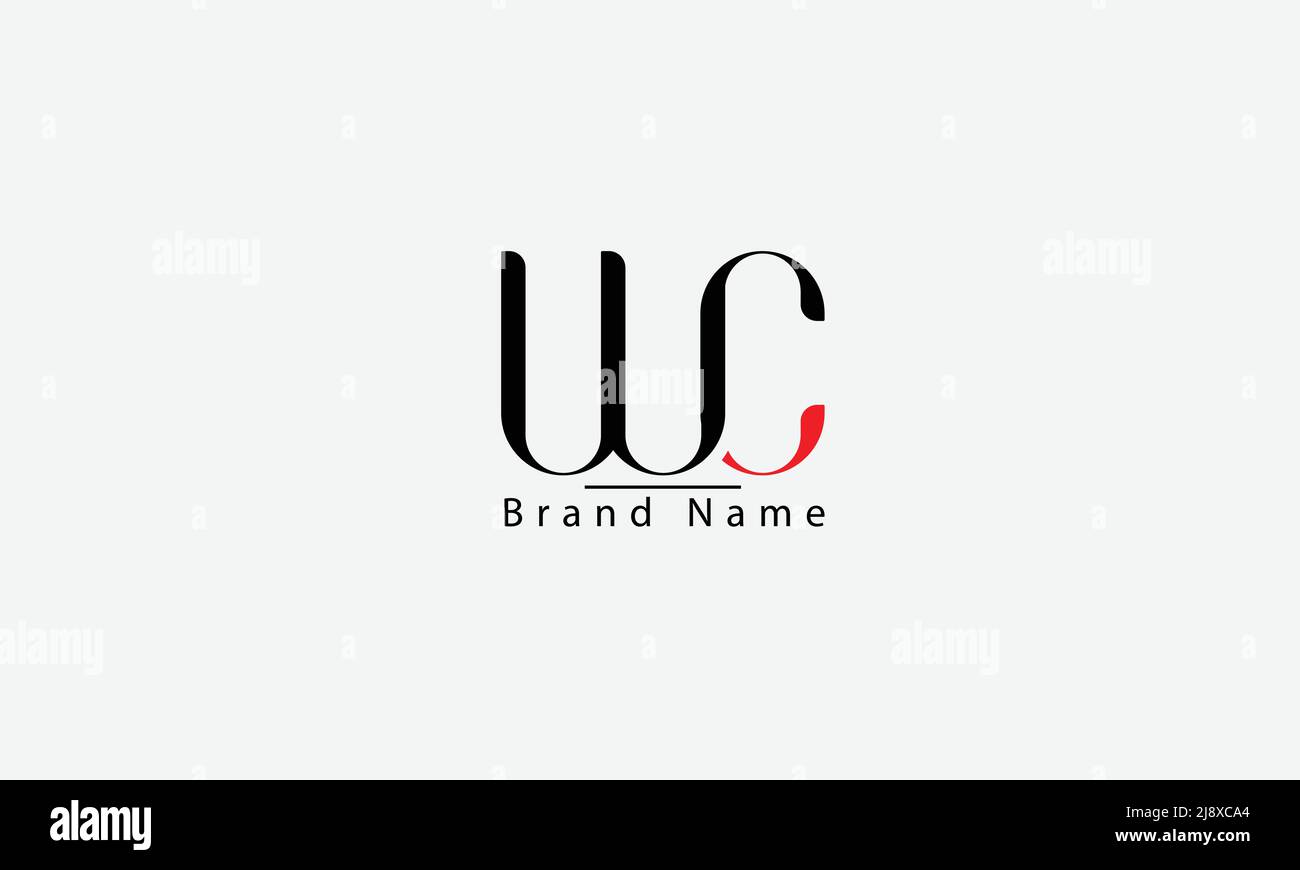 Alphabet letters Initials Monogram logo  WC CW W C Stock Vector