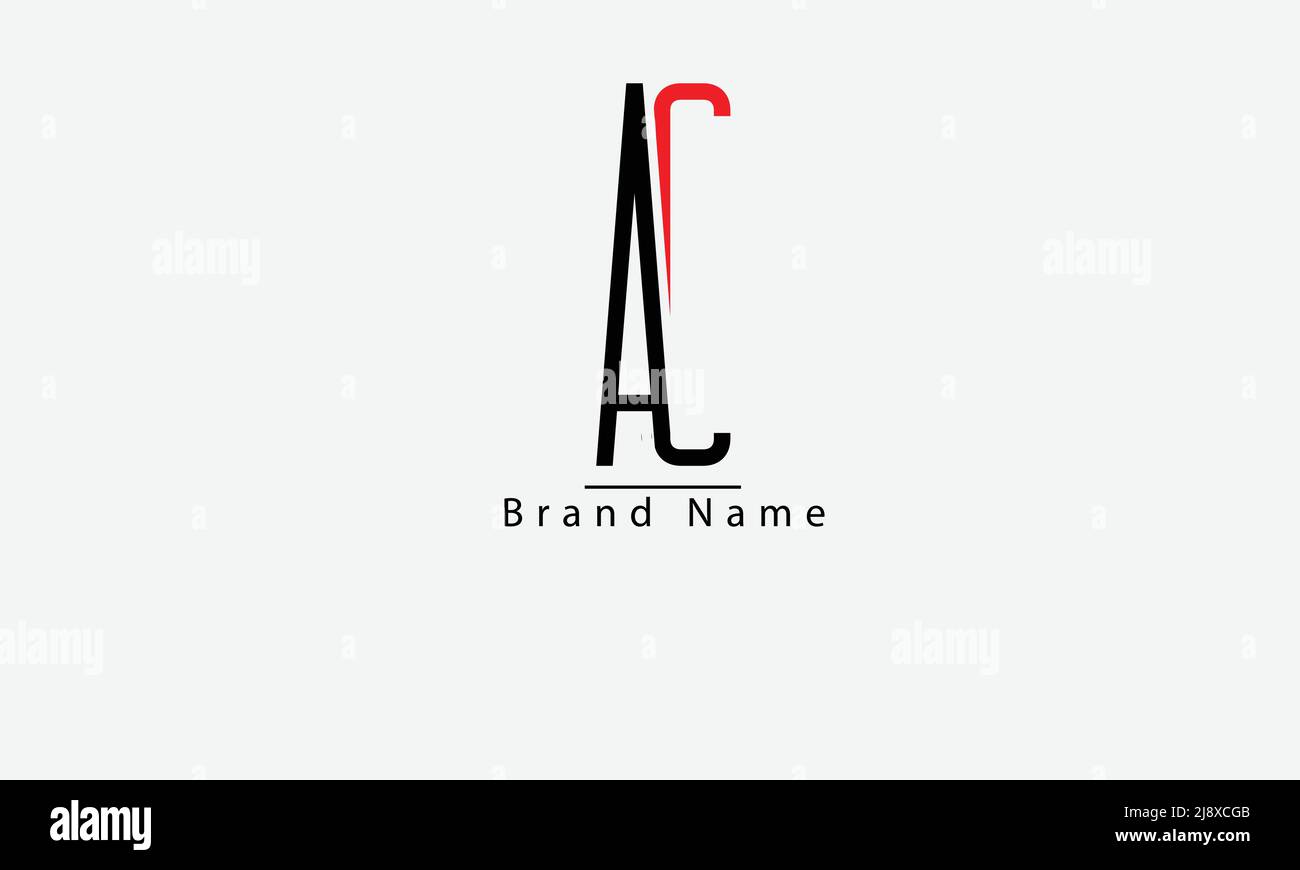Alphabet letters Initials Monogram logo AC CA A C Stock Vector