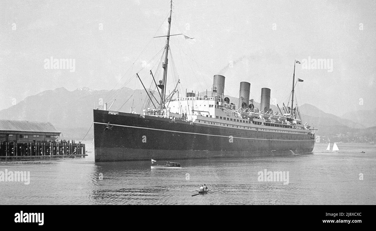 S.S. Empress of Canada at Vancouver ca. 19221939 Stock Photo Alamy