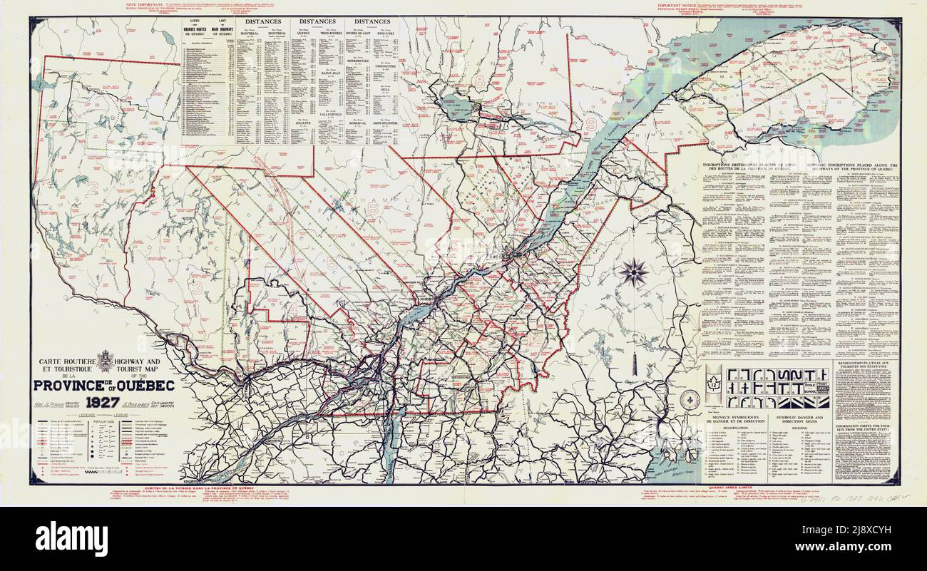 1967 Gulf Ontario/Quebec  Vintage Road Map 