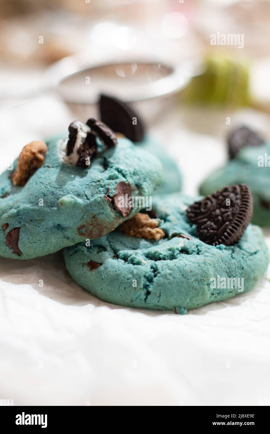 cookie monster cookies Stock Photo