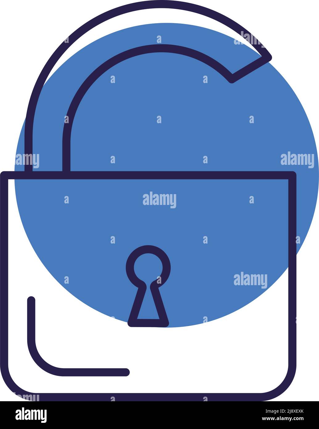 blue padlock design Stock Vector Image & Art - Alamy