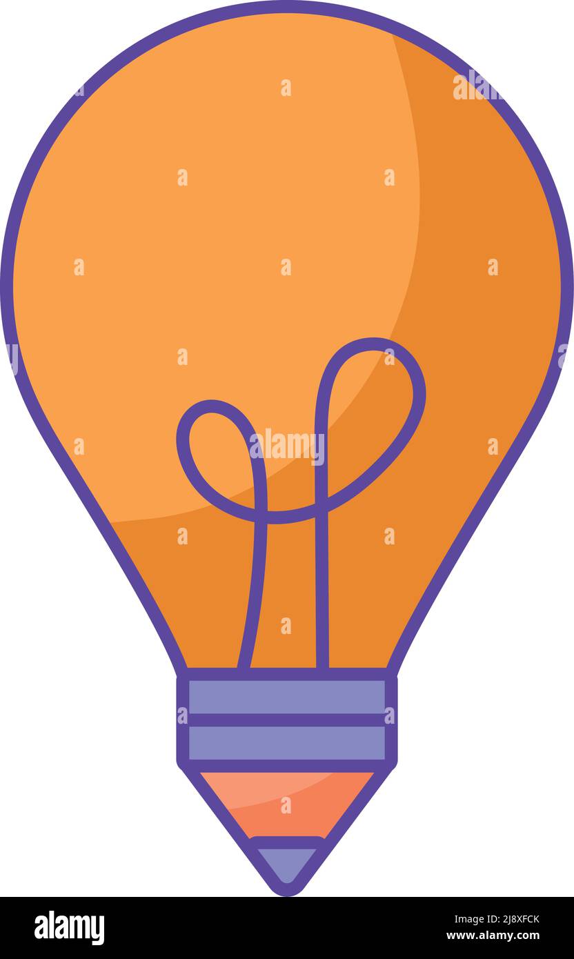 light bulb with a pencil Stock Vector Image & Art - Alamy