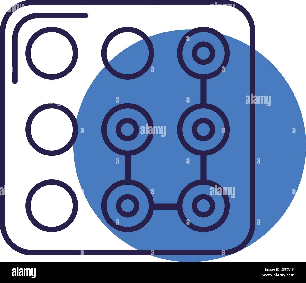 passcode in pattern Stock Vector