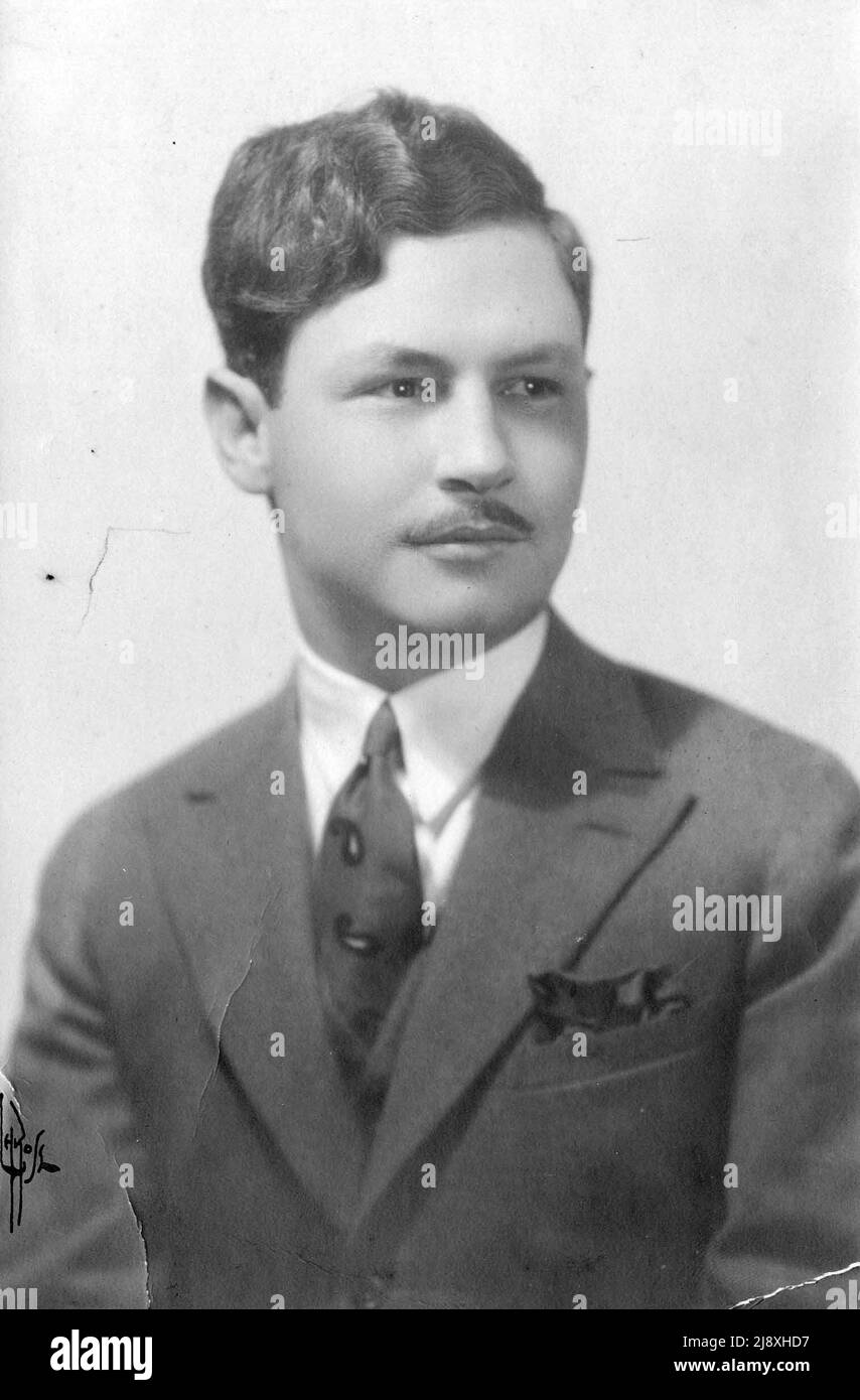 Photograph of Albert Jutras in his twenties  ca.  1920s Stock Photo