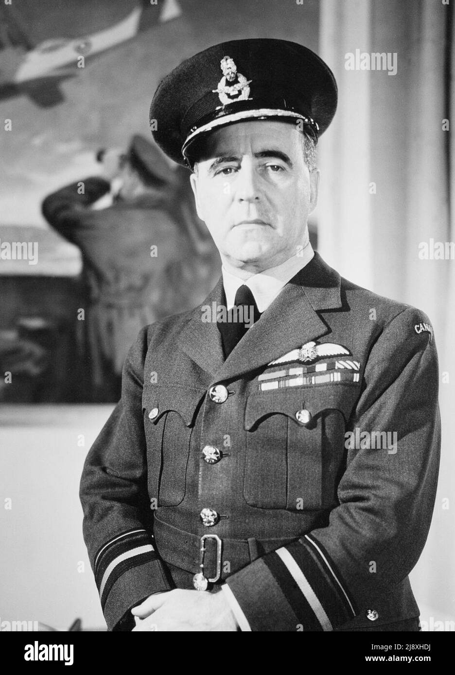 Air Marshal Robert Leckie, CB, DSO, DSC, DFC, CD. Chief of the Air Staff of the Royal Canadian Air Force from 1944 to 1947 Stock Photo