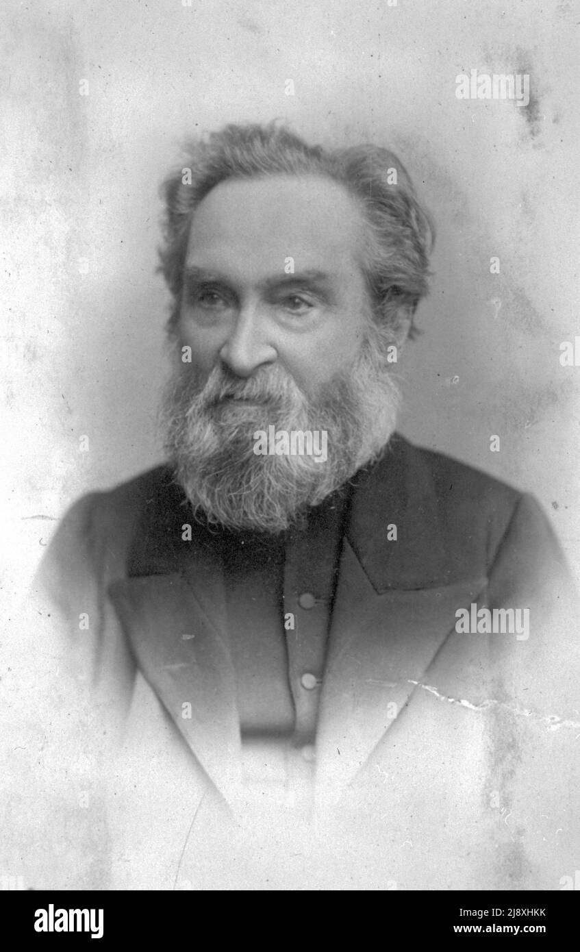 Portrait of Reverend Robert Terrill Rundle who was the first resident missionary in Northwest Territories, reached Fort Edmonton 17 October 1840, and the first recorded white man to visit the present site of Banff  ca.  before 1896 Stock Photo