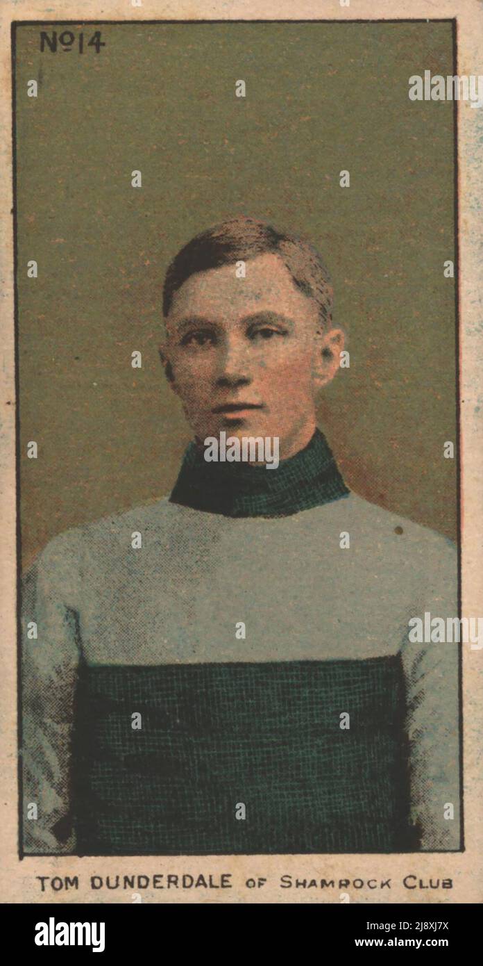 1910-1911 C56 Imperial Tobacco Tom Dunderdale hockey card  ca.  between 1910 and 1912 Stock Photo