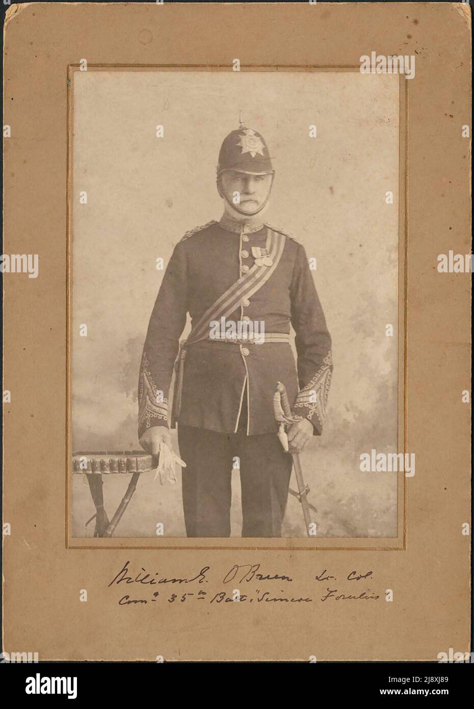Lt-Col William O'Brien, Commander 35th Battalion, Simcoe Foresters  ca.  1900 Stock Photo
