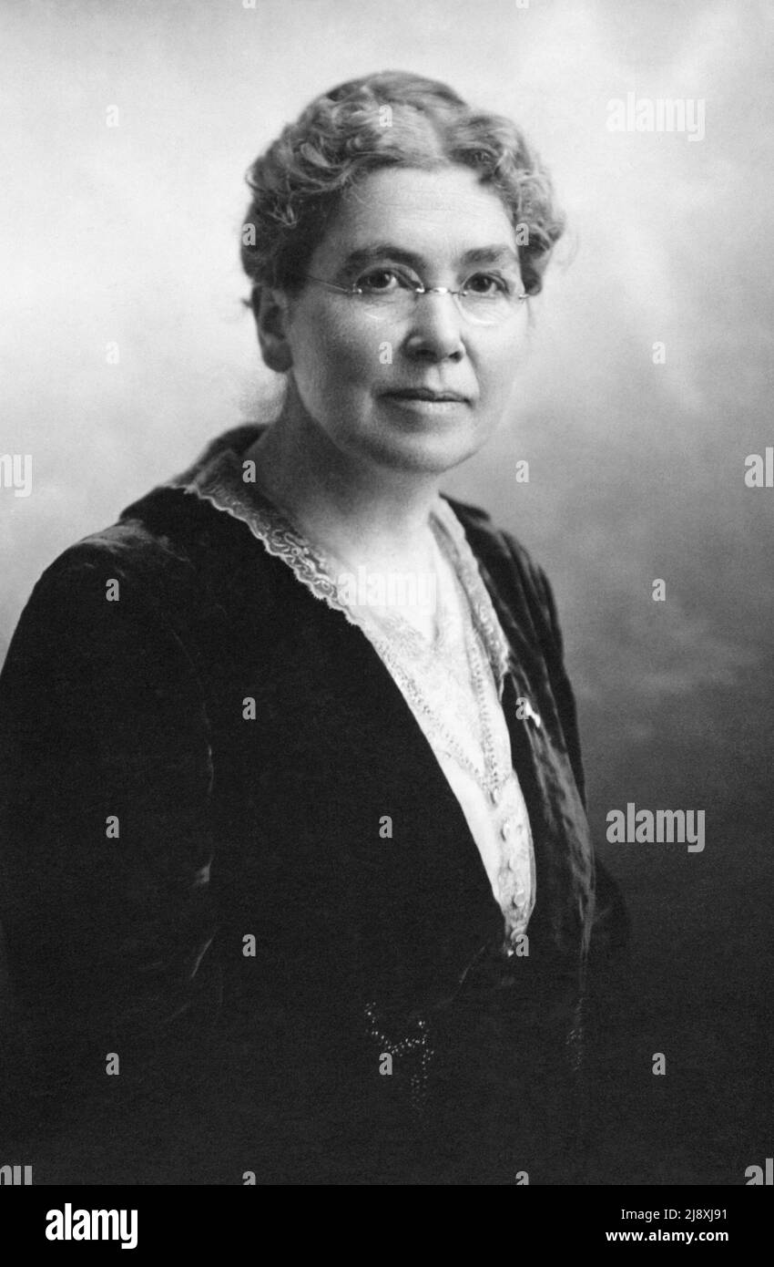 Louise McKinney, nee Crummy, in Edmonton, Alberta, 1917. Stock Photo