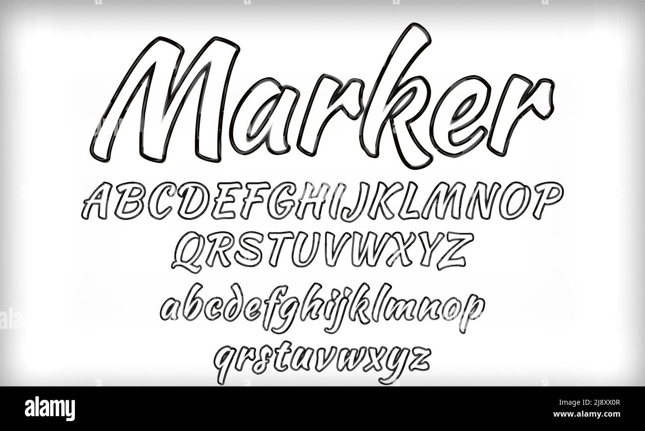 Marker font hi-res stock photography and images - Alamy