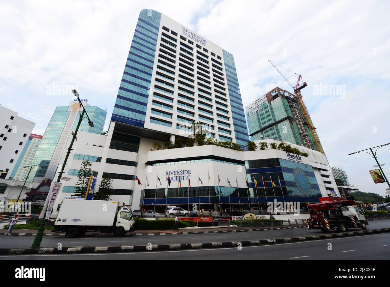 Riverside Majestic shopping complex in Kuching, Malaysia Stock Photo