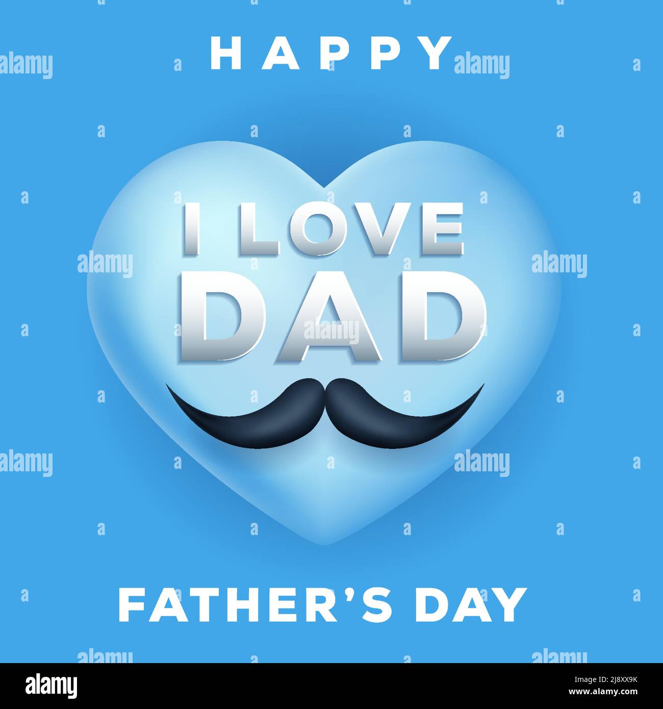 realistic happy fathers day illustration Stock Vector Image & Art - Alamy