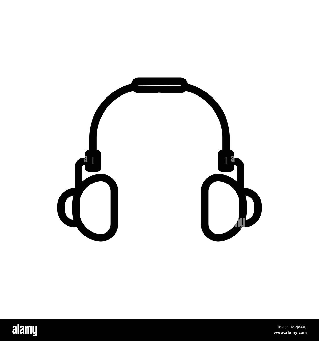 Headphone headphone logo headset icon Black and White Stock Photos ...