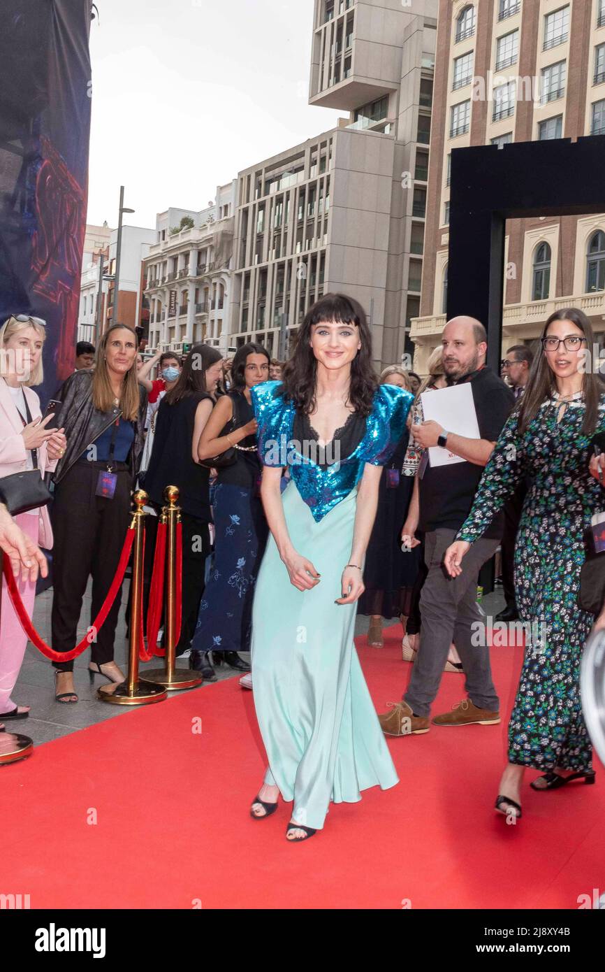 Natalia Dyer at photocall for the premiere of the television series Stranger Things Season 4 in Madrid, May 18, 2022. Credit: CORDON PRESS/Alamy Live News Stock Photo