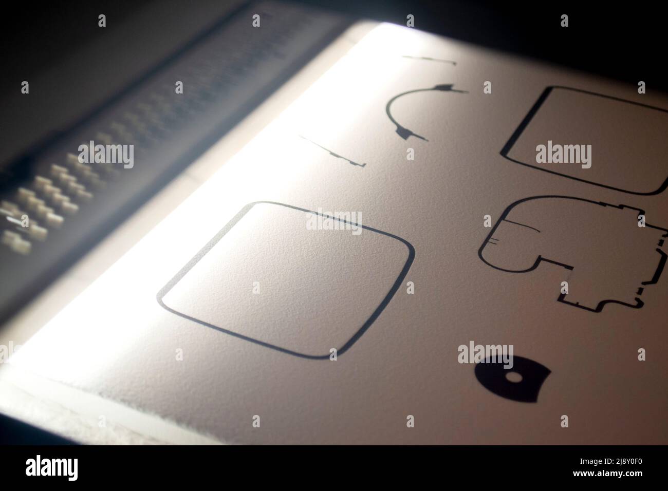 Industrial powder 3D printer printing process closeup. Multi Jet