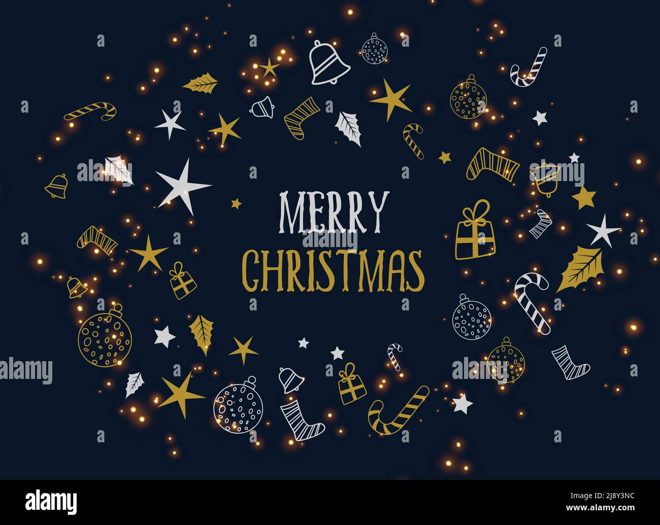 merry christmas decoration dark background Stock Vector Image & Art Alamy