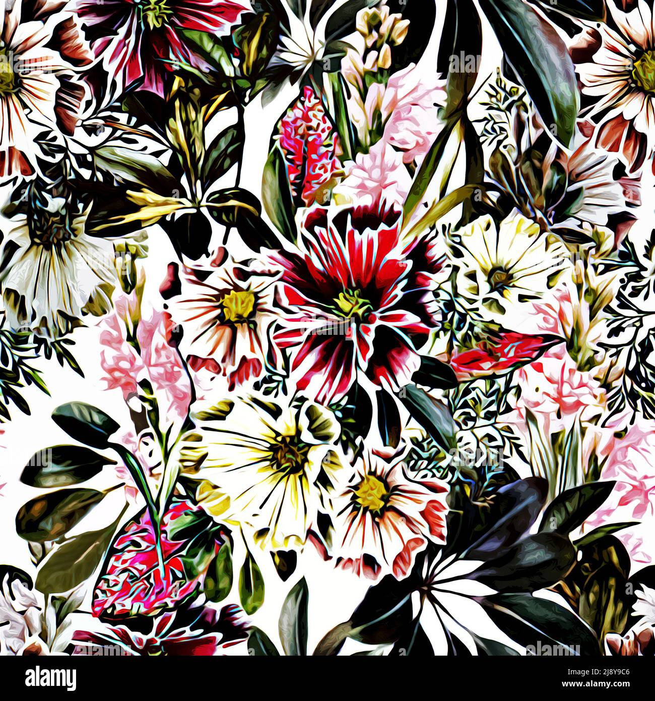 Textile and wallpaper patterns. A printable digital illustration work ...