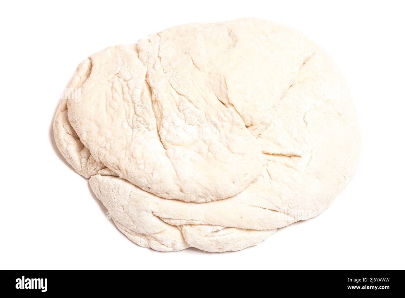 Fresh yeast dough isolated on white background Stock Photo - Alamy