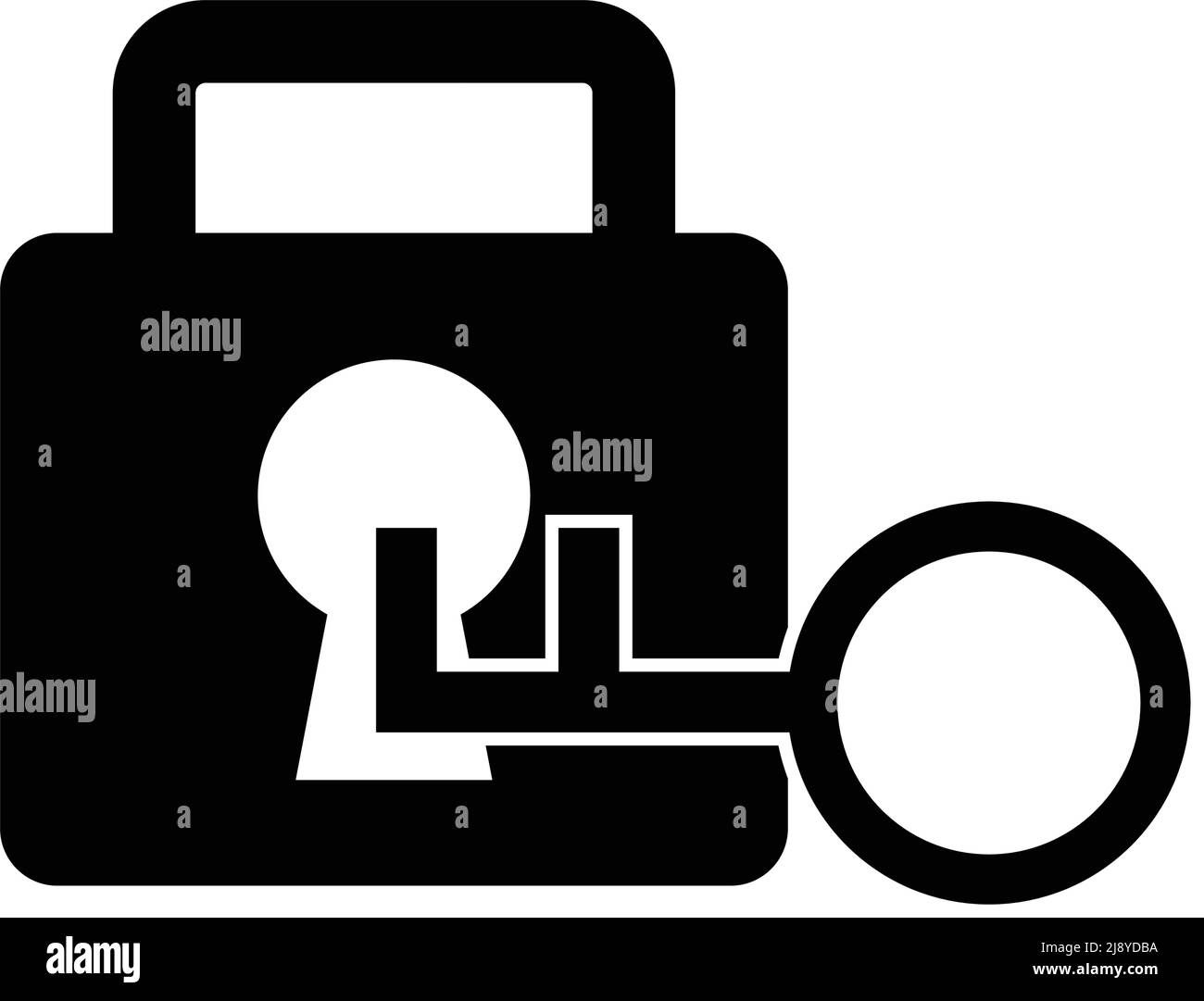 Padlock and key icon. Editable vector Stock Vector Image & Art - Alamy