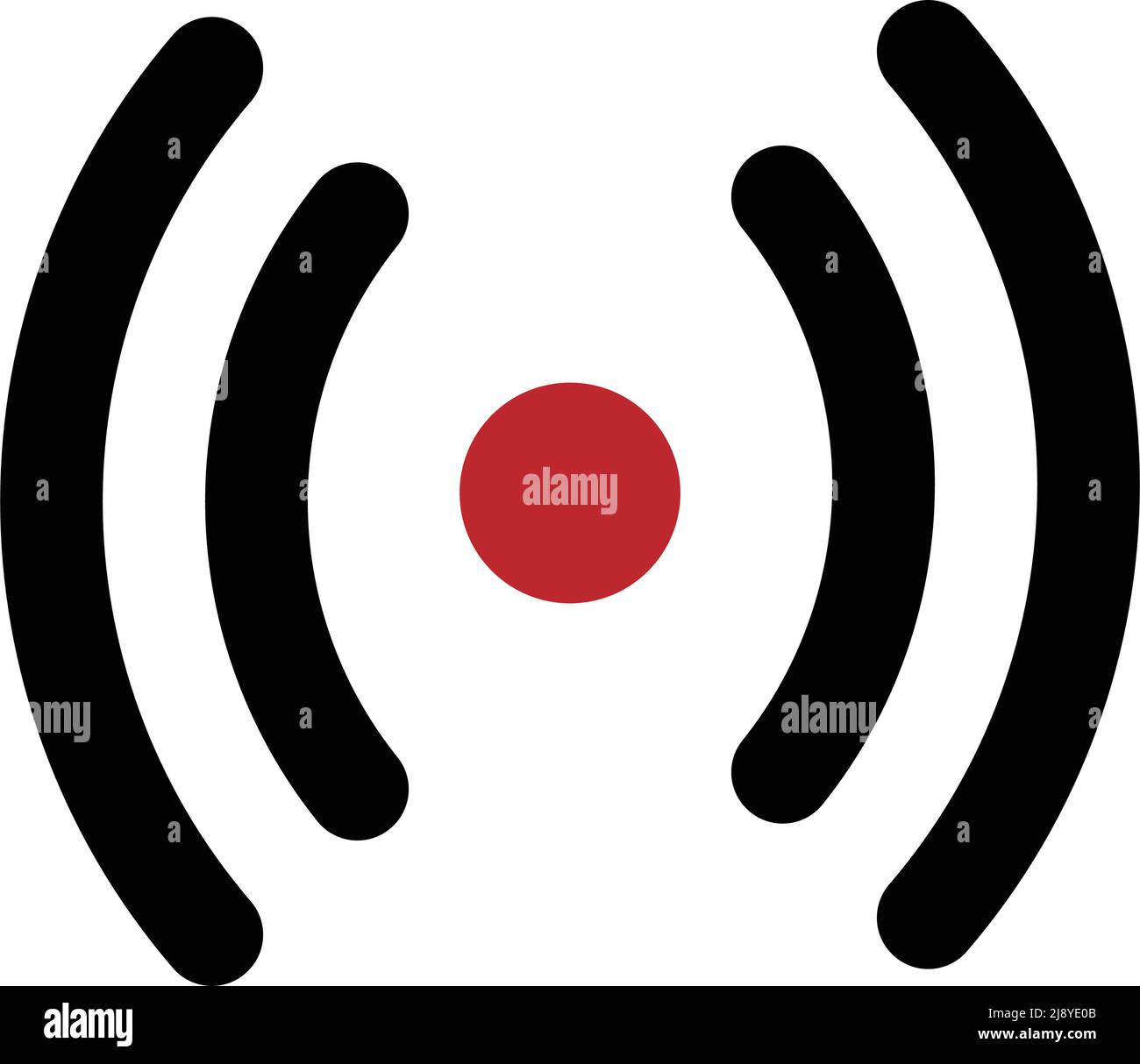 Radio frequency icons related to recording. Vectors. Editable vector
