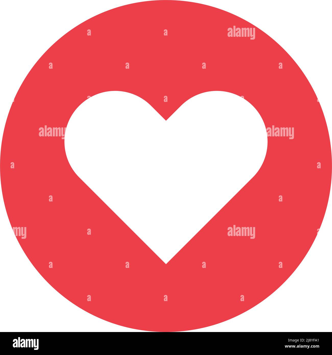 Red heart icon on white background love logo Vector Image