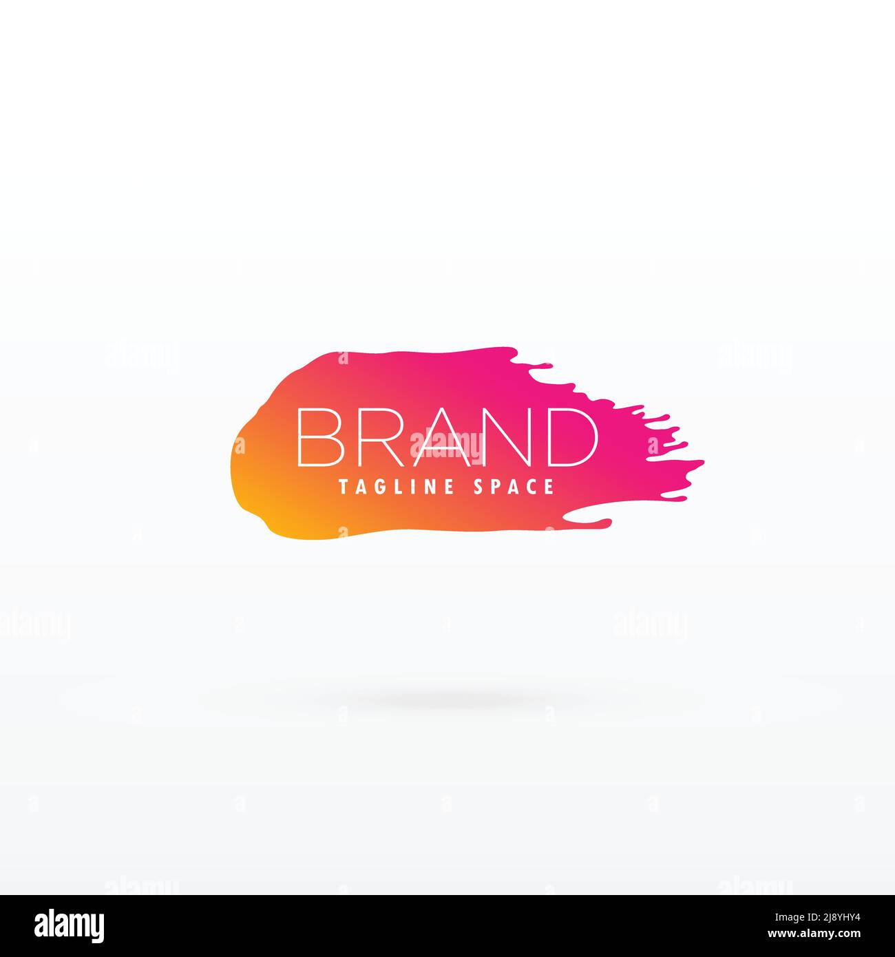 clean brush stroke symbol in beautiful color for your brand logo Stock